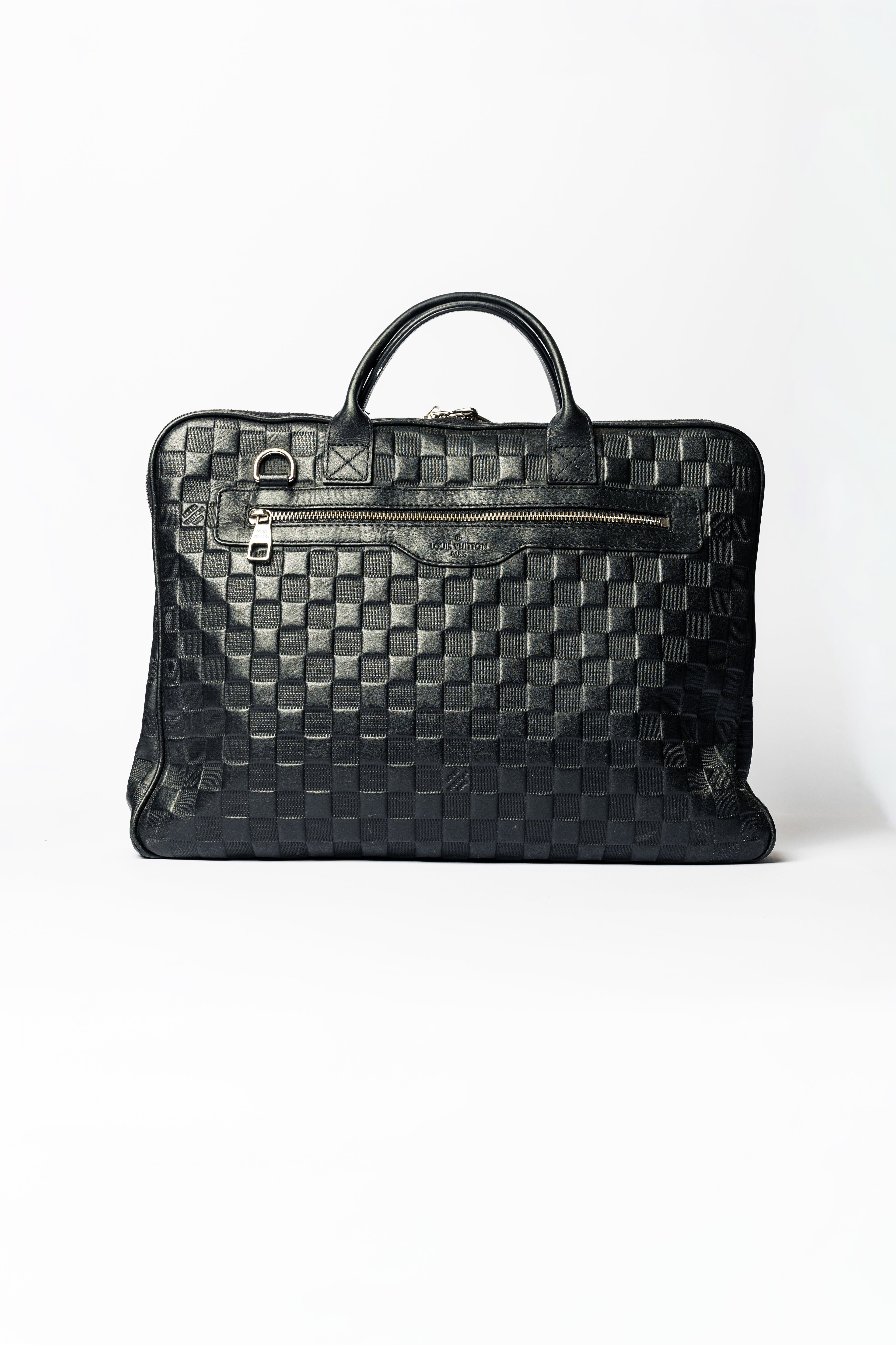 Bottega Veneta Intrecciato Leather Briefcase – Black