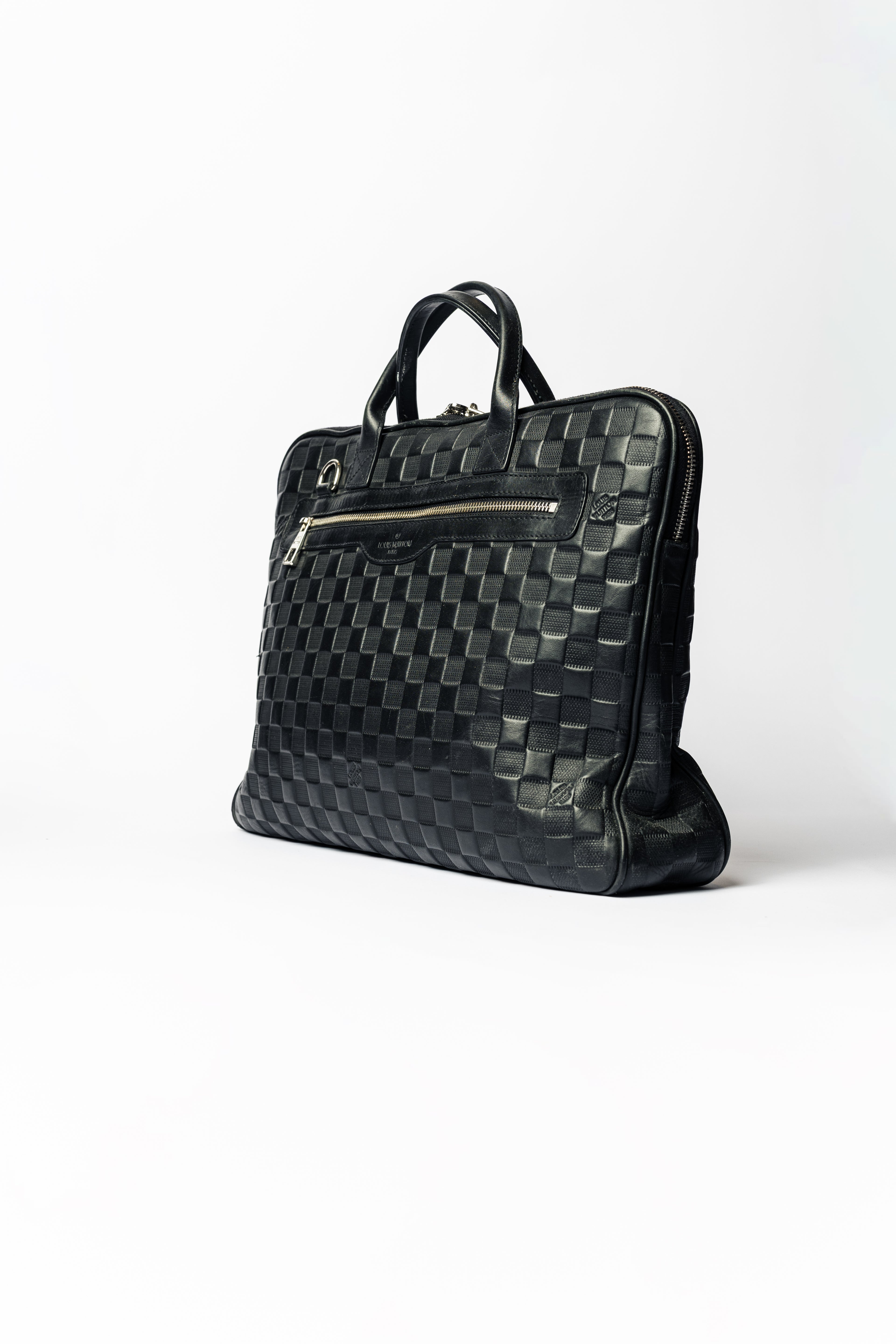 Bottega Veneta Intrecciato Leather Briefcase – Black