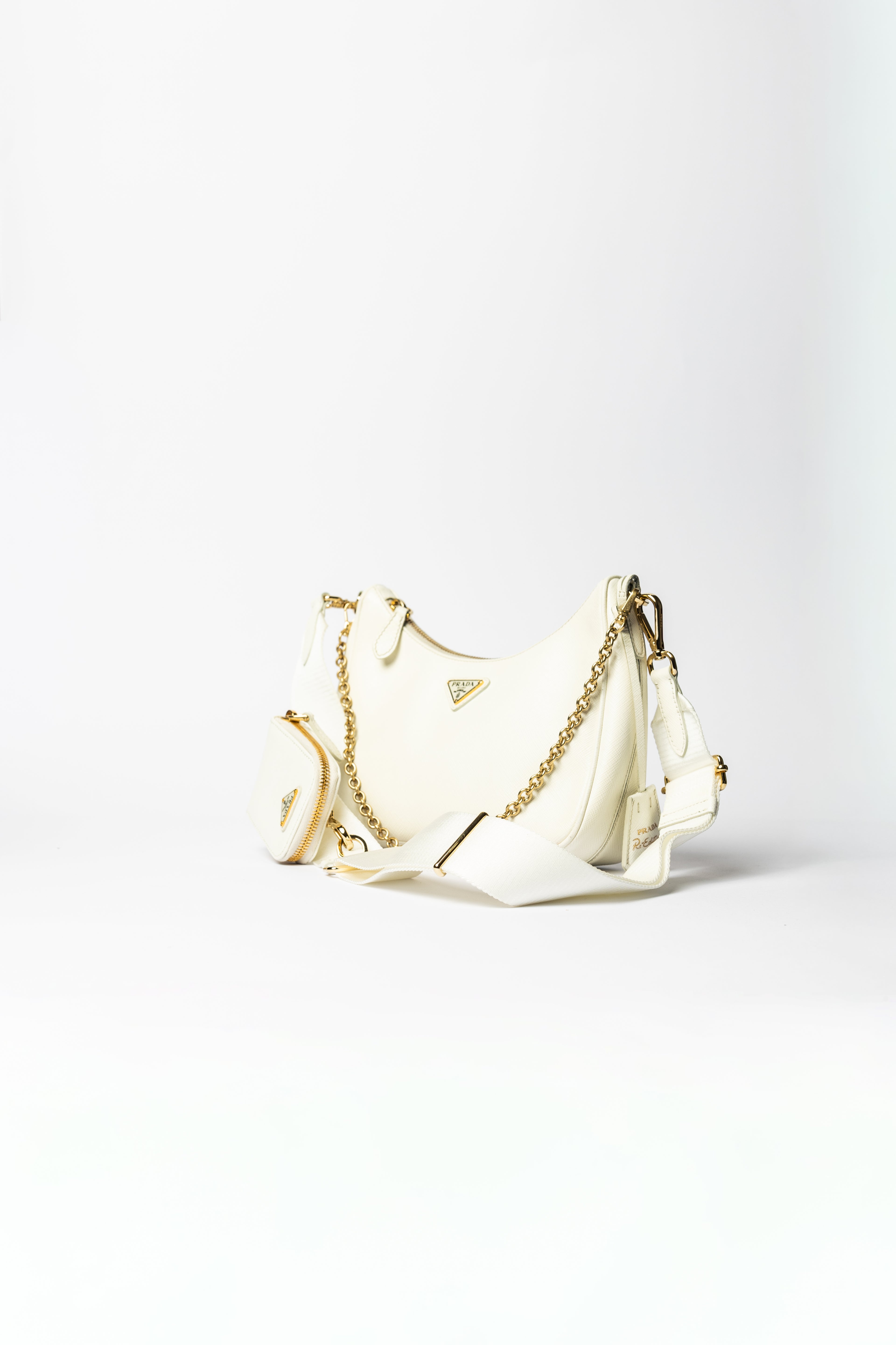 Prada Re-Edition 2005 Saffiano Leather Bag – White