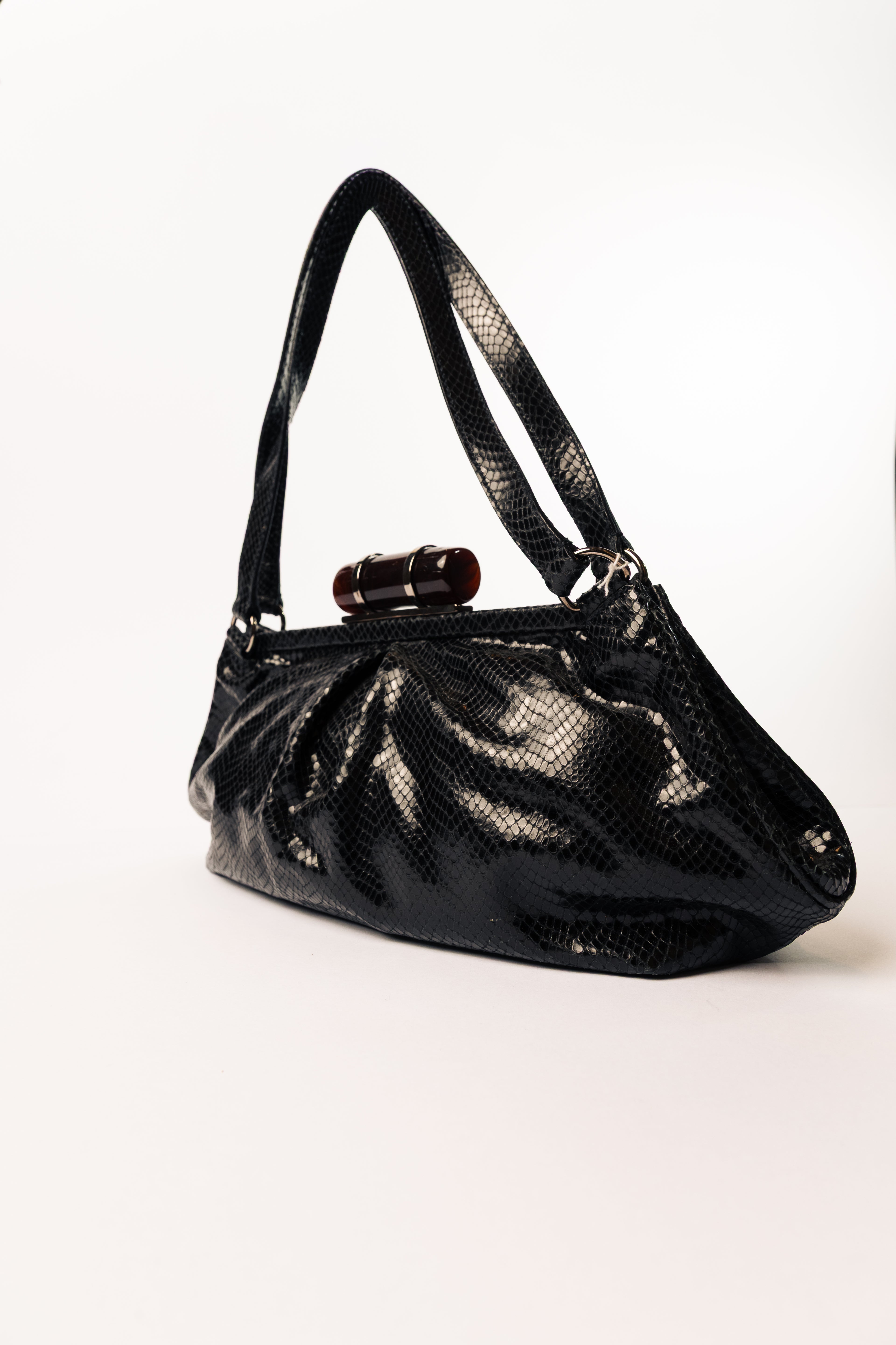 Miu Miu Borsa a Spalla in Pelle Effetto Pitone