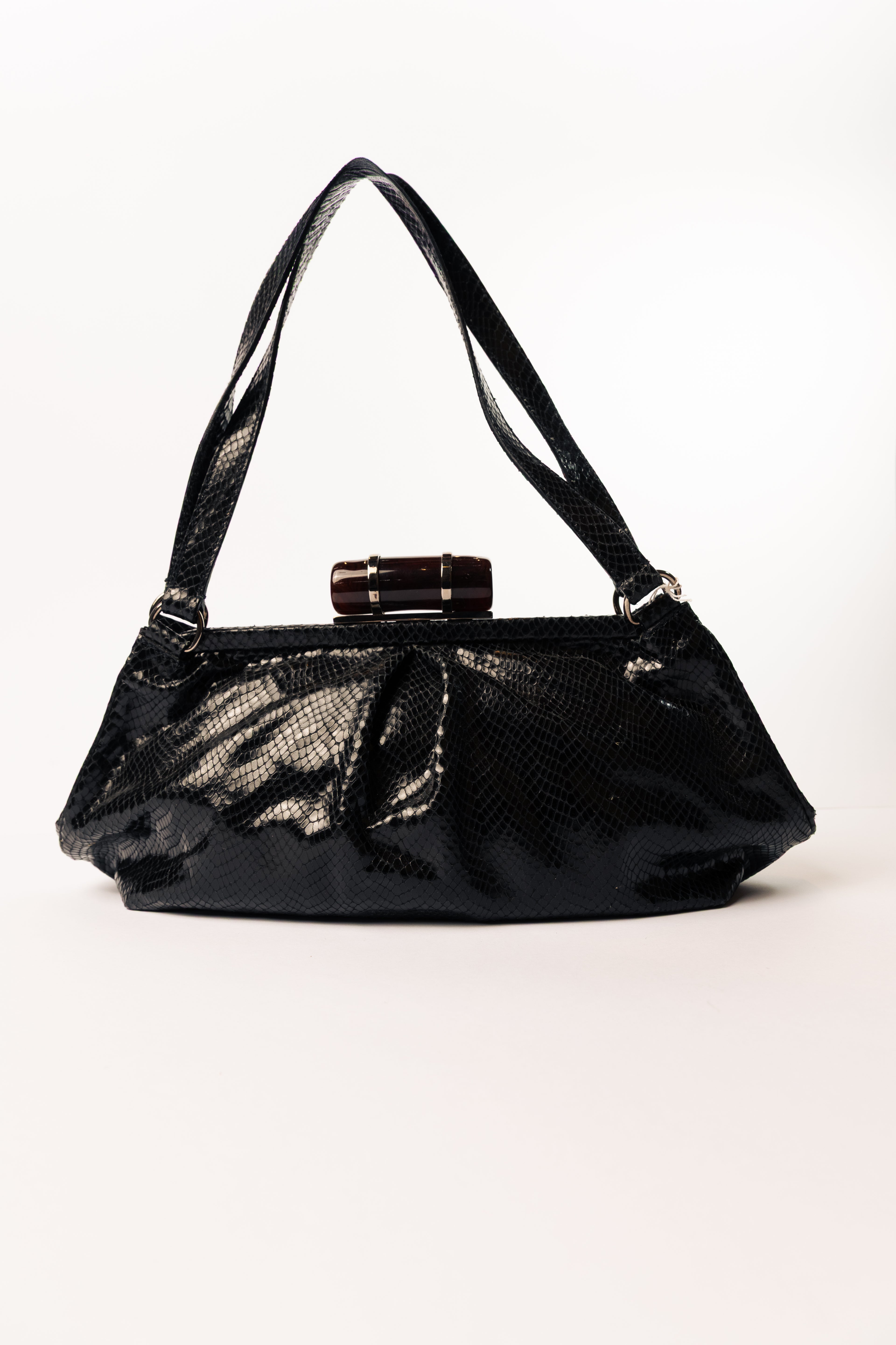 Miu Miu Borsa a Spalla in Pelle Effetto Pitone