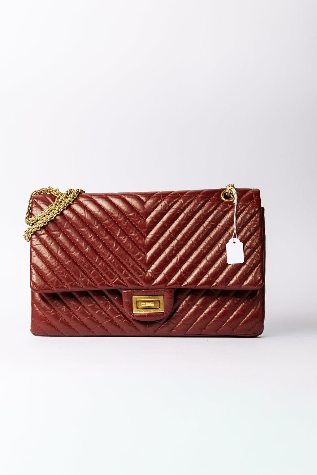 Chanel Vintage Mademoiselle Chevron Flap Bag