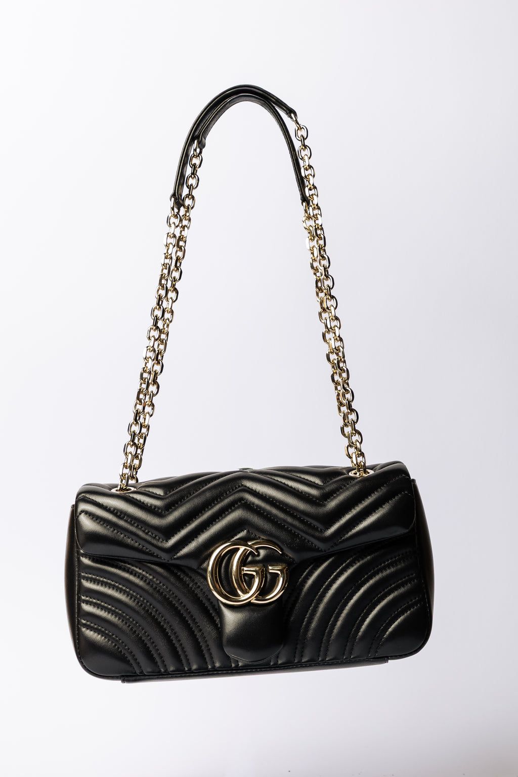 Gucci GG Marmont Small Shoulder Bag – Pelle Matelassé Nera