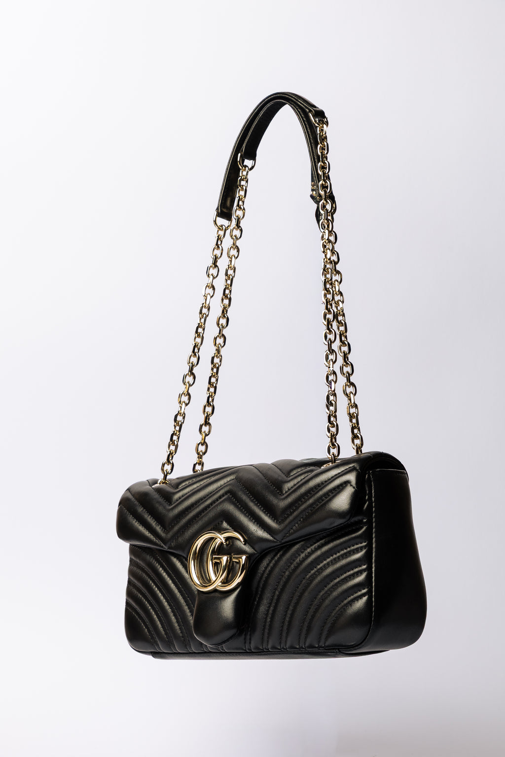 Gucci GG Marmont Small Shoulder Bag – Pelle Matelassé Nera