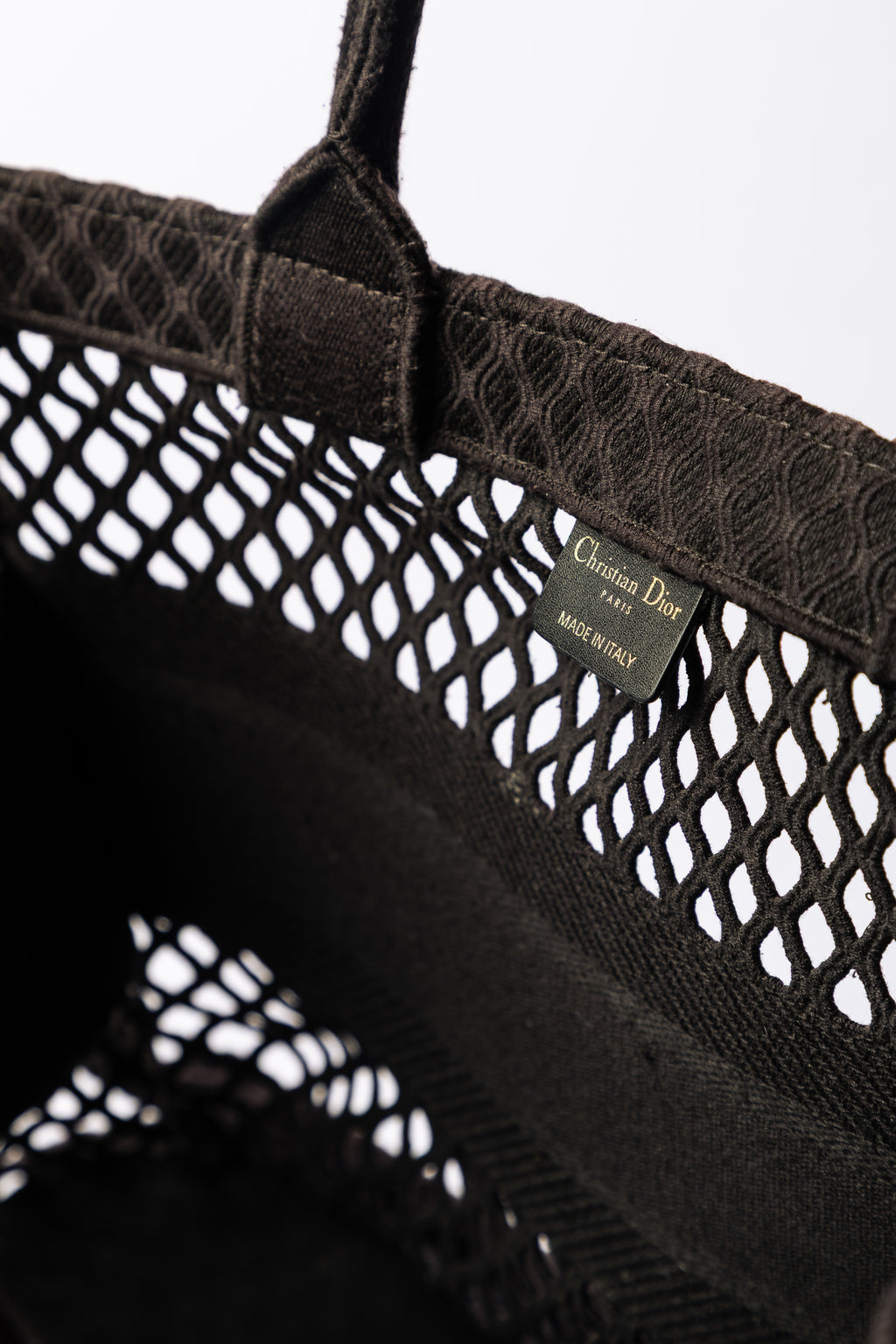 Dior Book Tote – Openwork / Mesh Edition (Black)