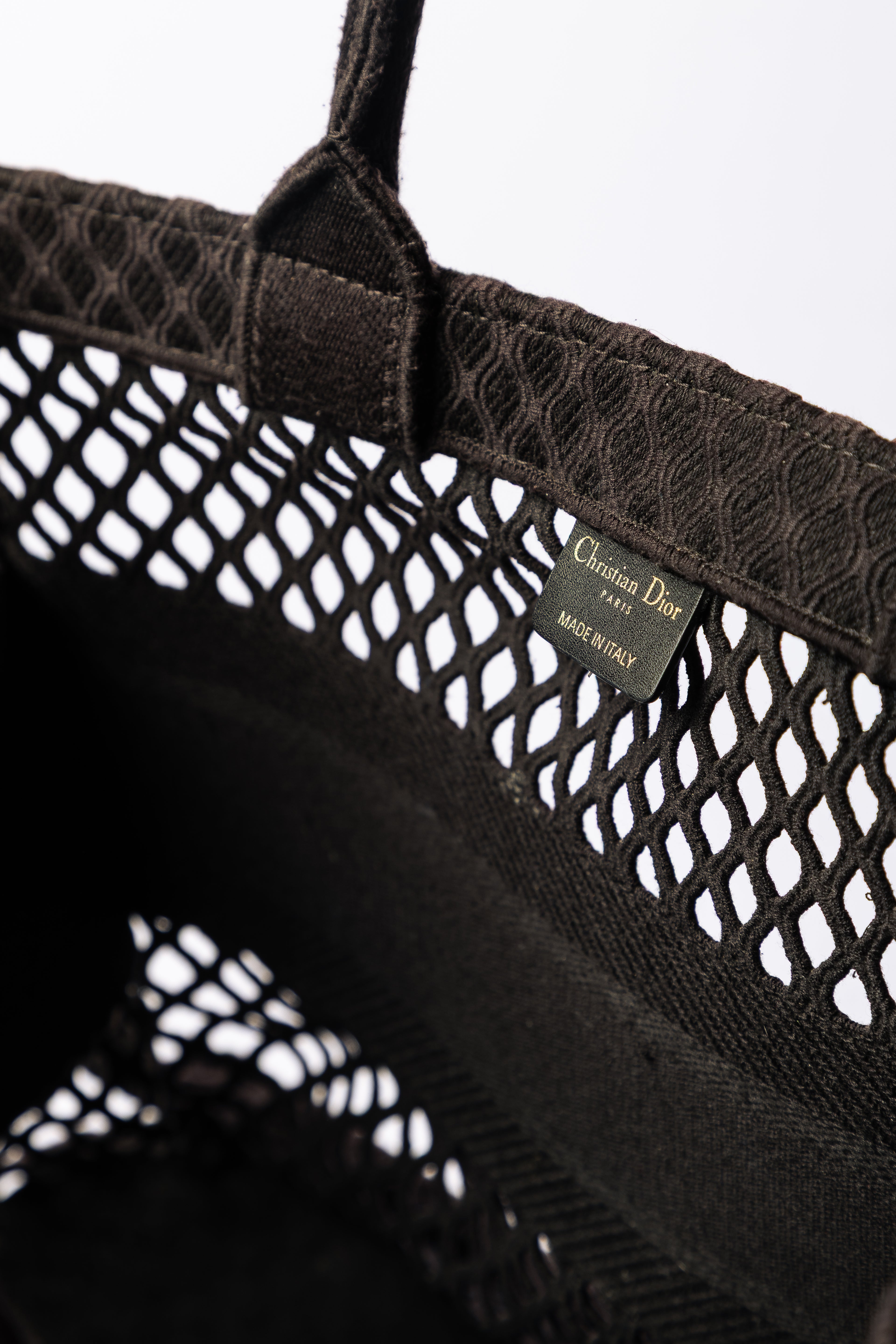 Dior Book Tote – Openwork / Mesh Edition (Black)
