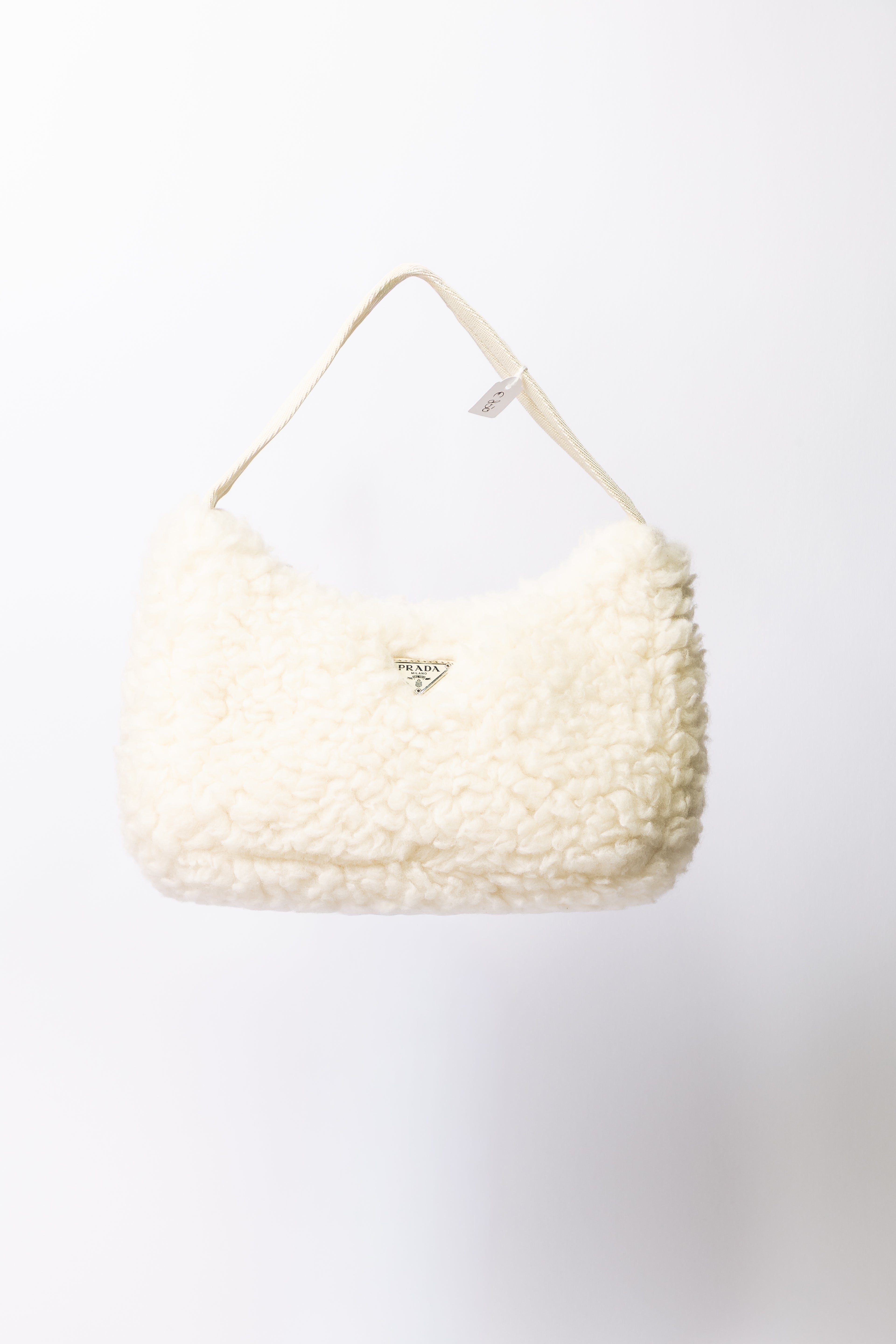 Prada Re-Edition 2000 / 2005 Teddy Shearling Bag (Beige/Ivory)