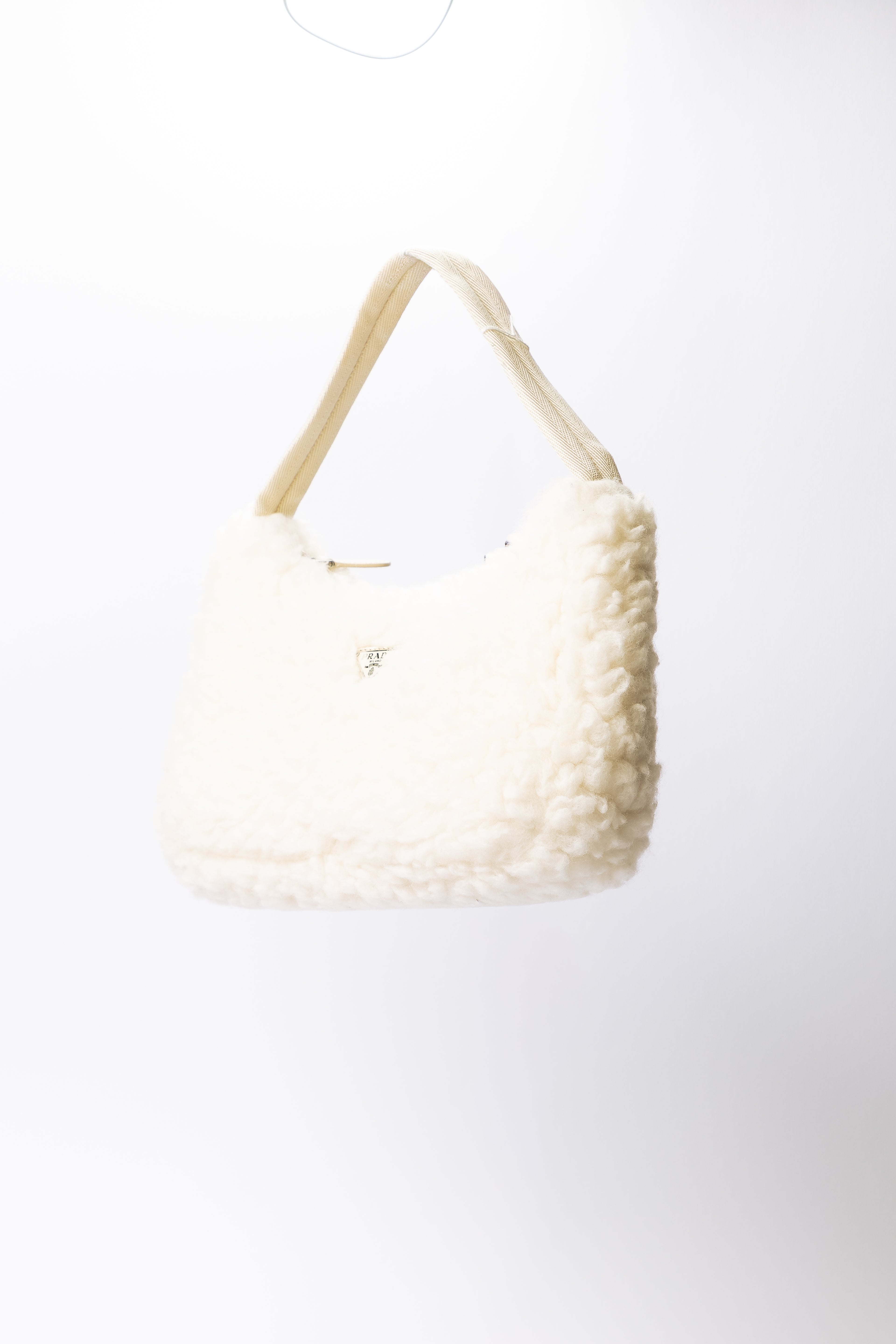 Prada Re-Edition 2000 / 2005 Teddy Shearling Bag (Beige/Ivory)