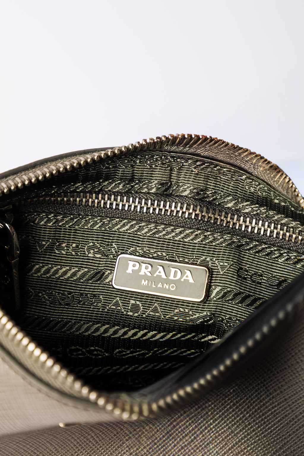 Prada Tessuto Shoulder Bag (Khaki / Nylon + Leather)