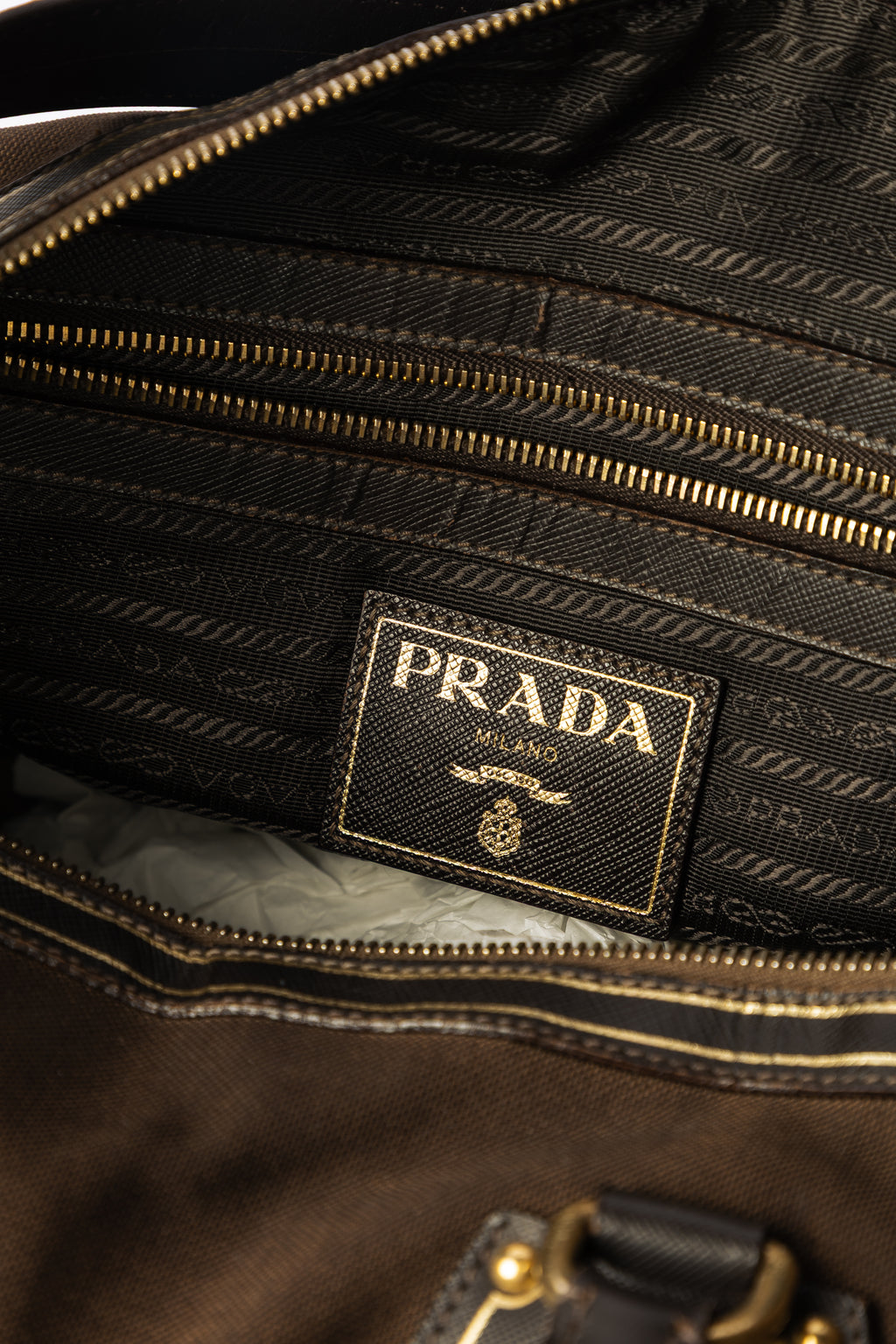 Prada Nylon Shoulder Bag – Brown Tessuto