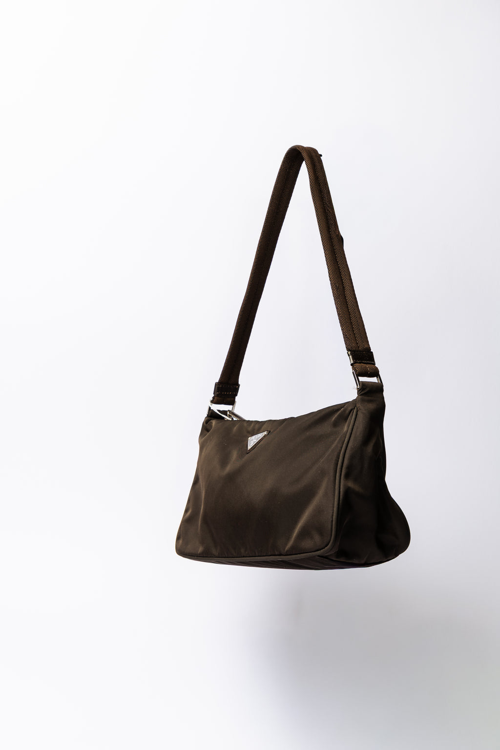 Prada Nylon Shoulder Bag – Brown Tessuto