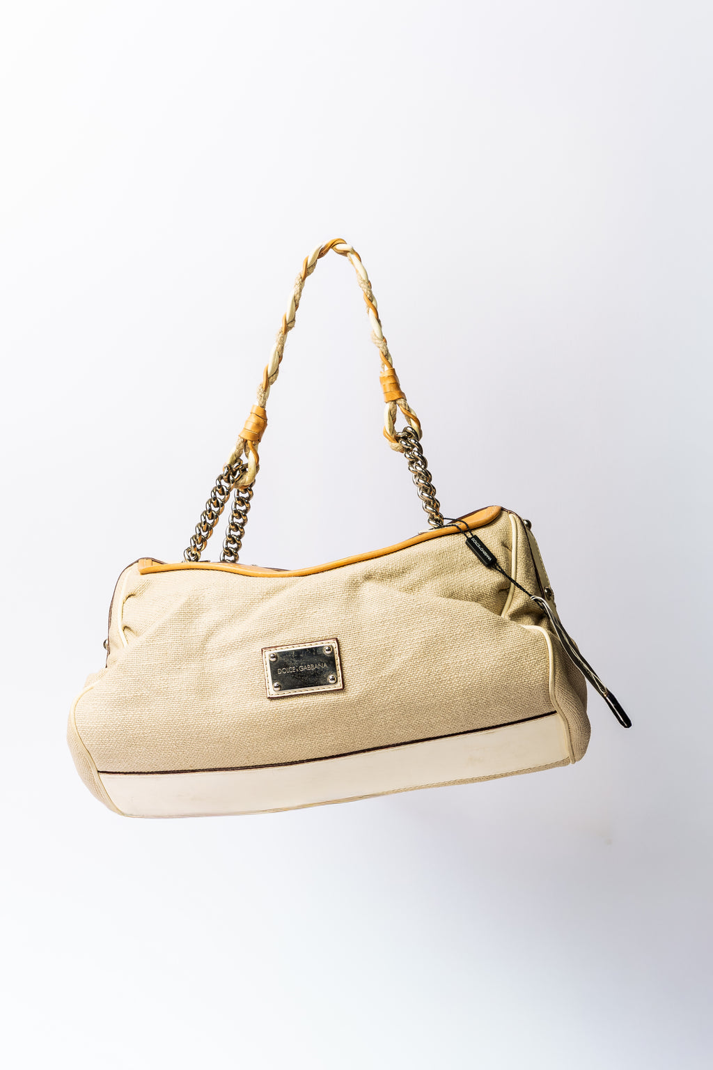 Dolce & Gabbana Miss Easy / Shopper Canvas & Leather Shoulder Bag