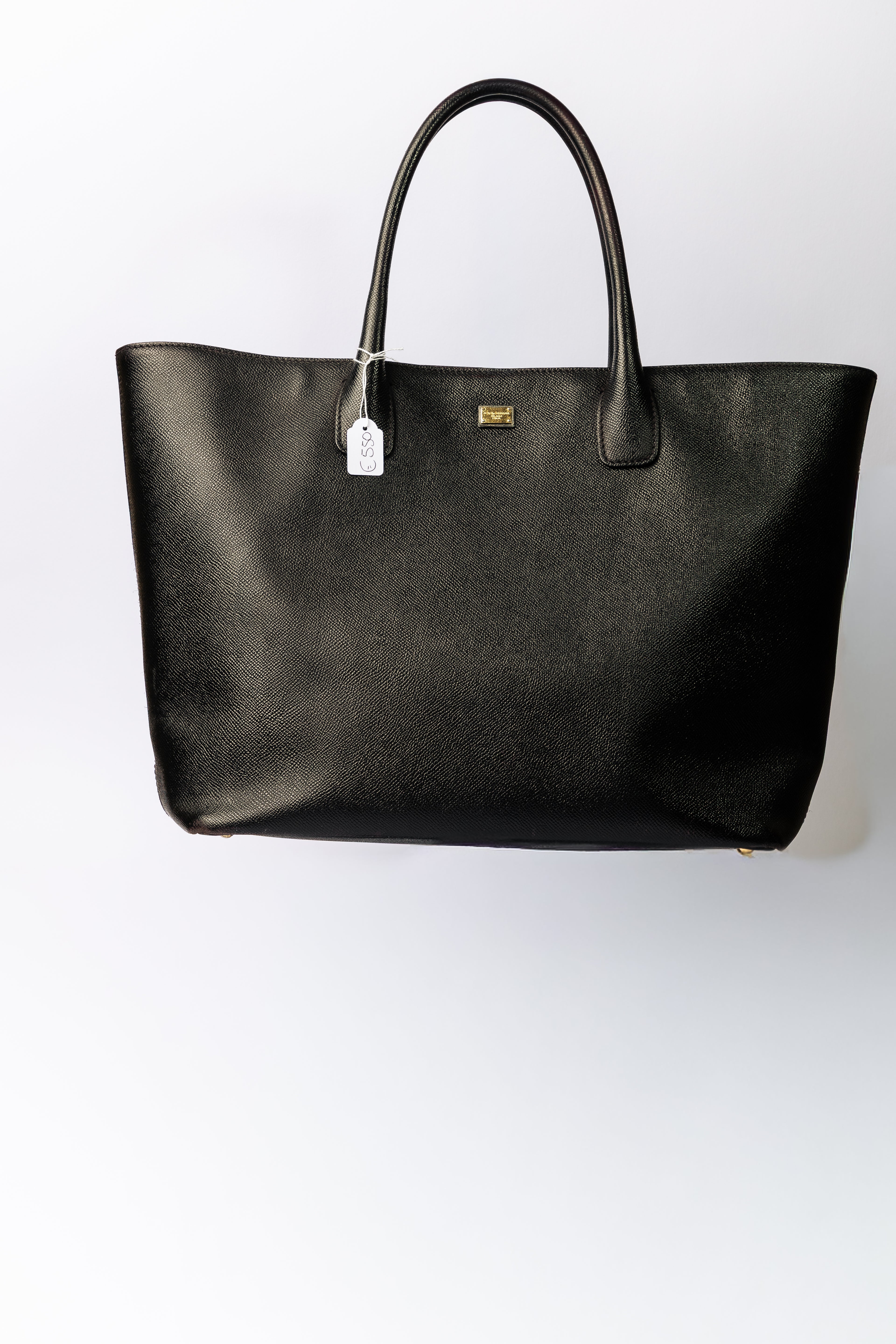 Dolce & Gabbana Leopard Lined Leather Tote – Nera