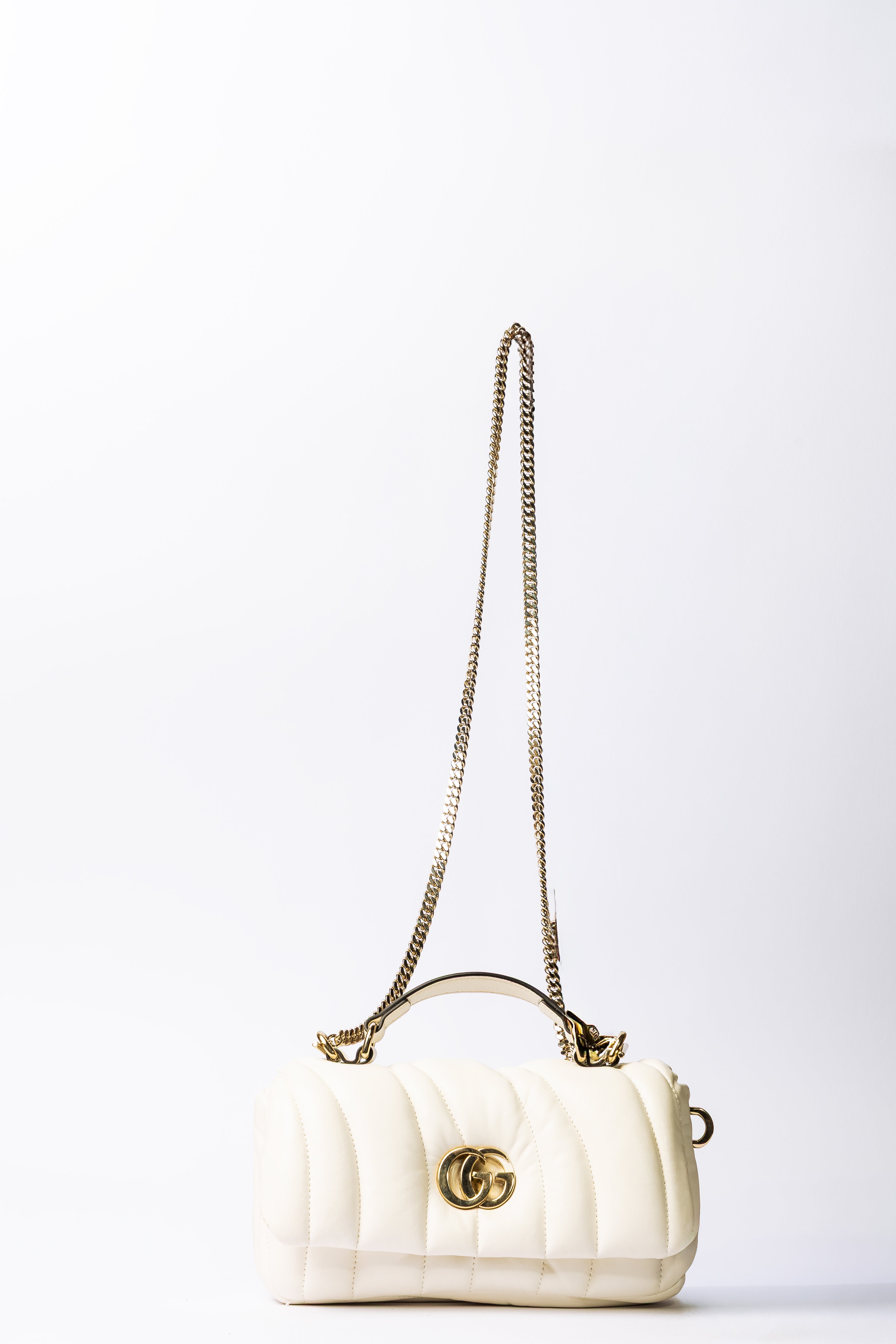 Gucci GG Marmont Top Handle Bag – Bianco