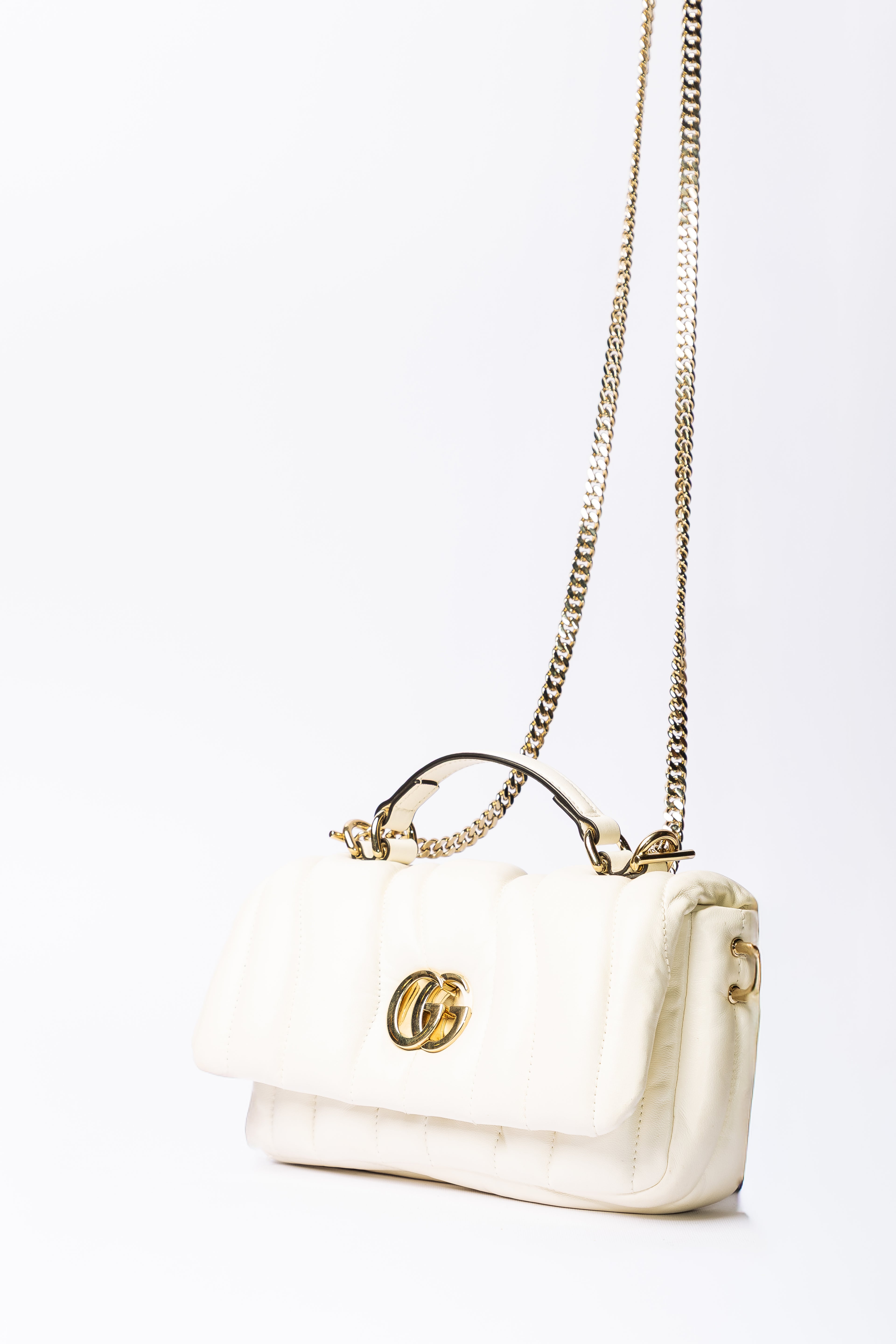 Gucci GG Marmont Top Handle Bag – Bianco
