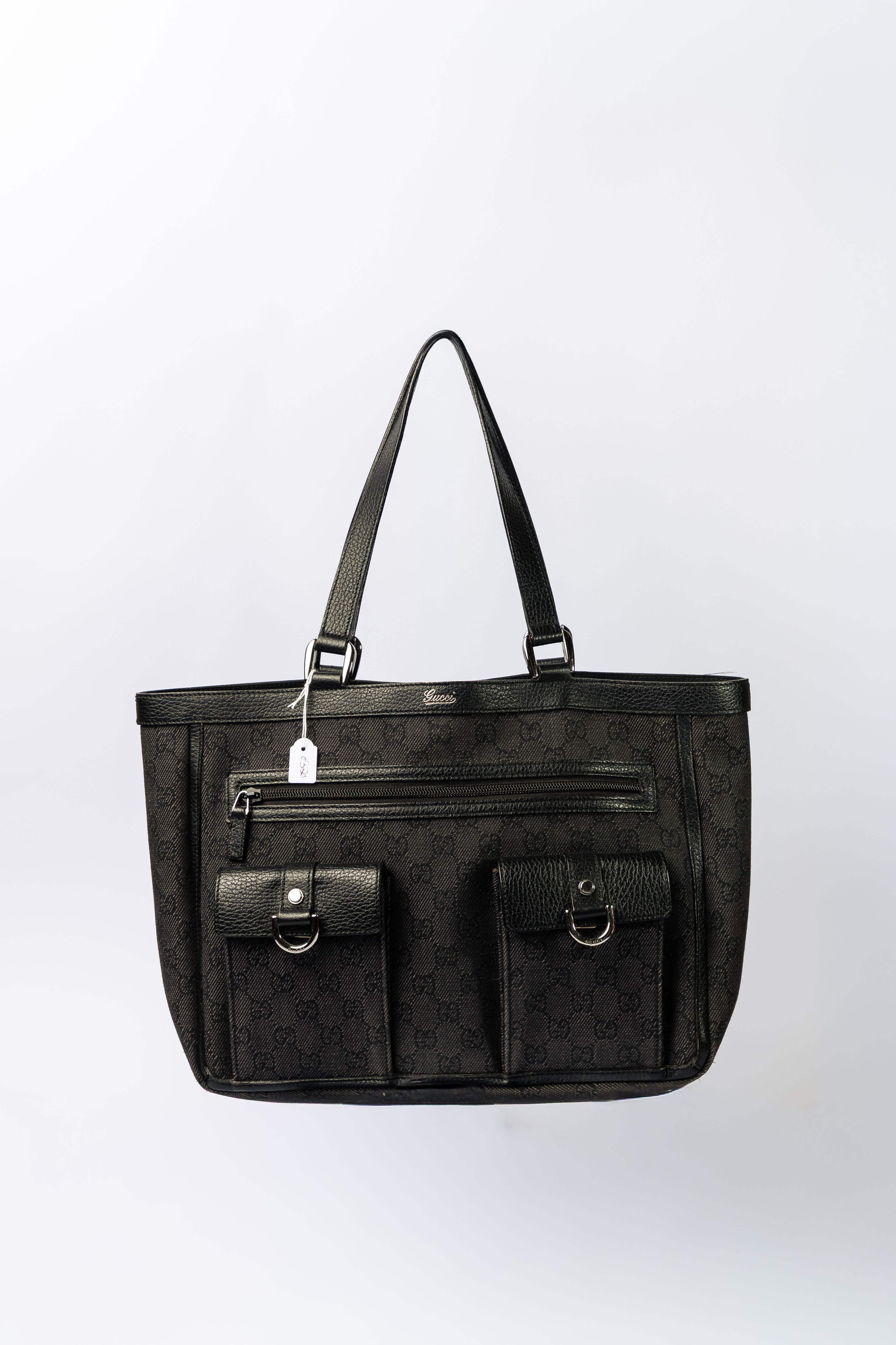 Gucci GG Canvas Tote Bag con tasche frontali